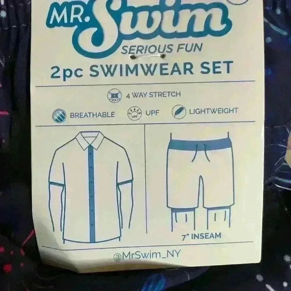 Mr. Swim Men’s Swim Set 2pc Size Medium Fireworks - Picture 12 of 13